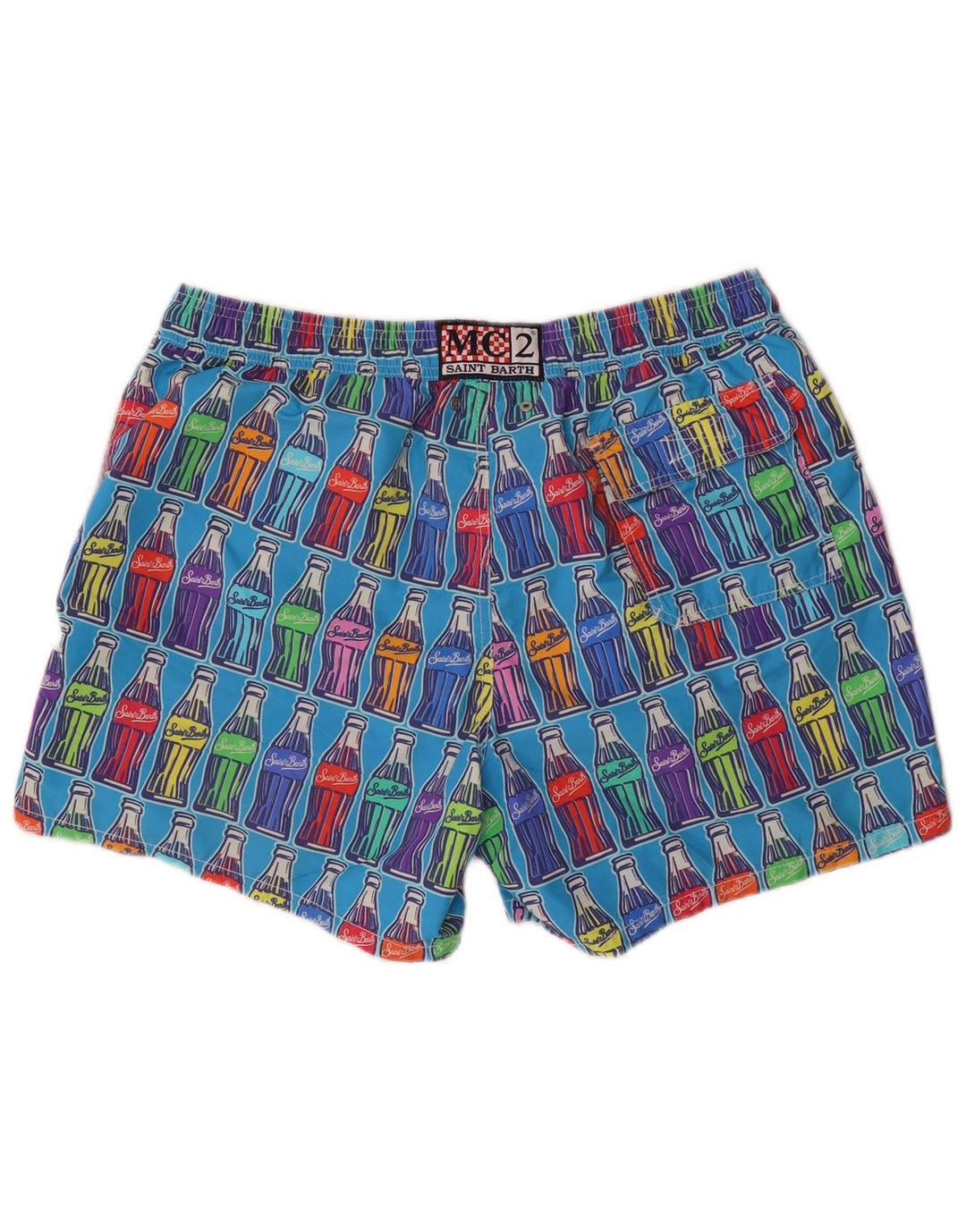 Męskie spodenki kąpielowe MC2 SAINT BARTH w abstrakcyjny wzór 2XL Niebieski nylon