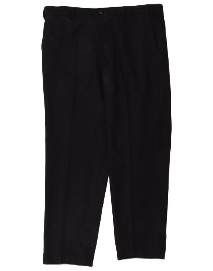 Męskie spodnie Chino Regular Marks & Spencer W38 L29 Granatowy poliester