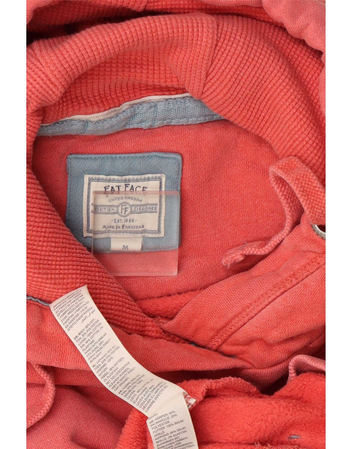 Damski sweter oversize z kapturem Fat Face UK 14, średni czerwony, bawełniany