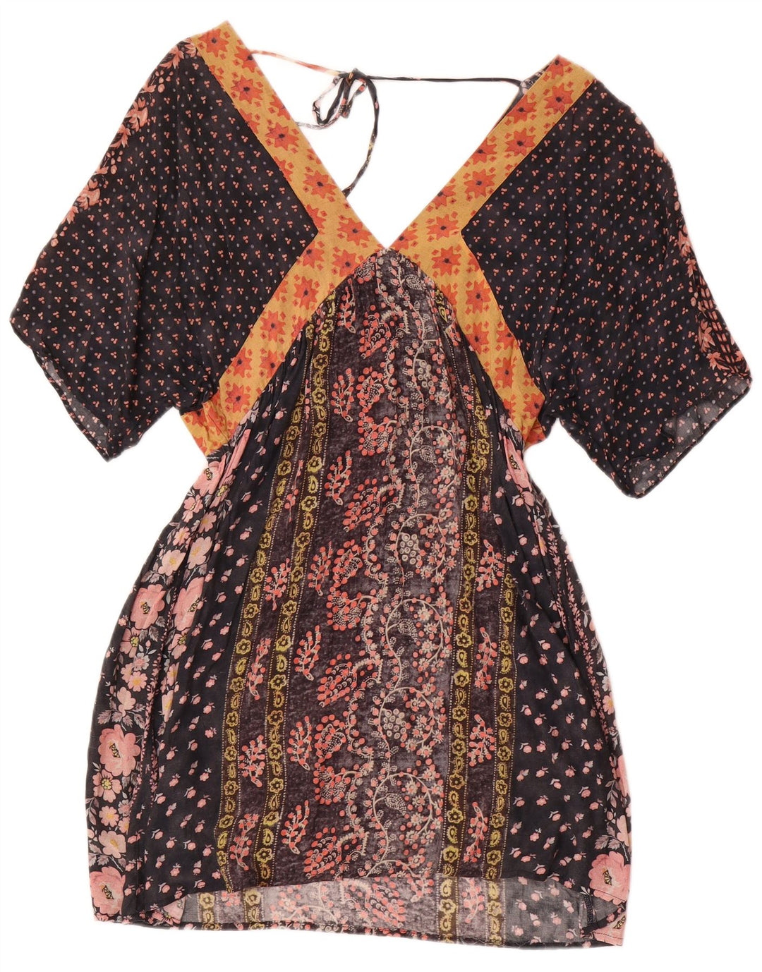 Sukienka damska Kaftan Zara UK 12, średnia czarna w kwiaty