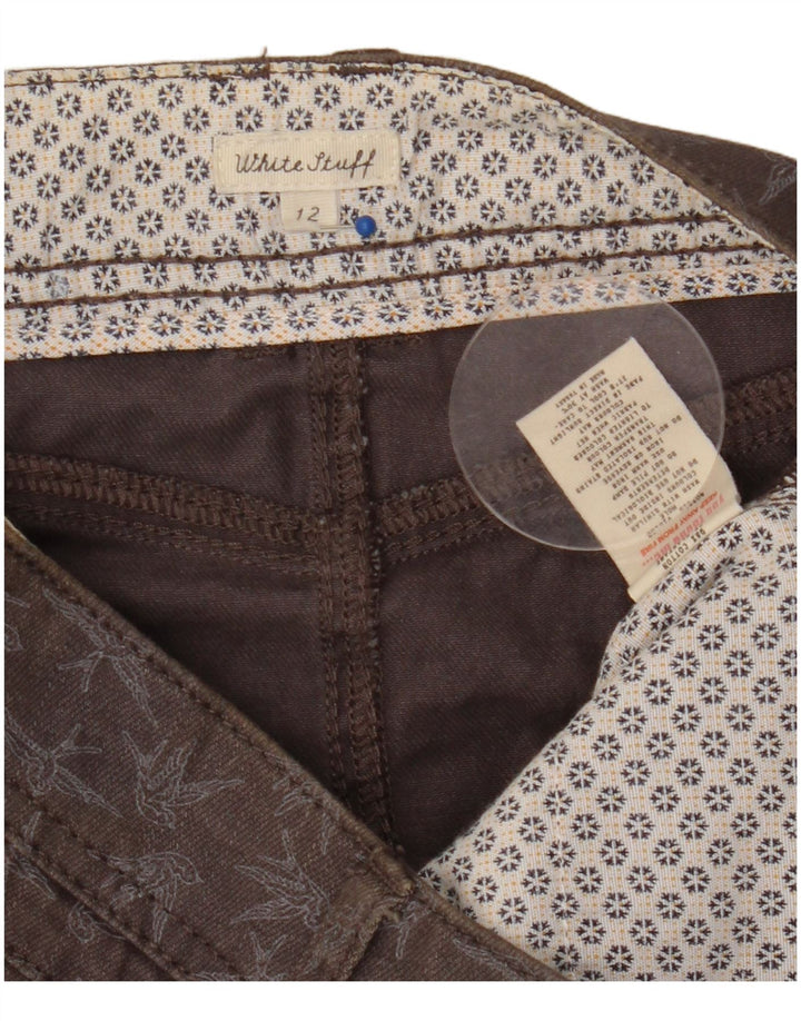 Damska spódnica jeansowa White Stuff w abstrakcyjny wzór UK 12 Medium W32 Szara