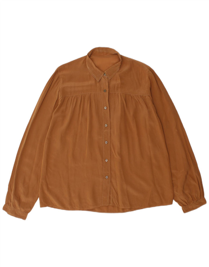 Koszula damska VINTAGE UK 18 XL brązowa