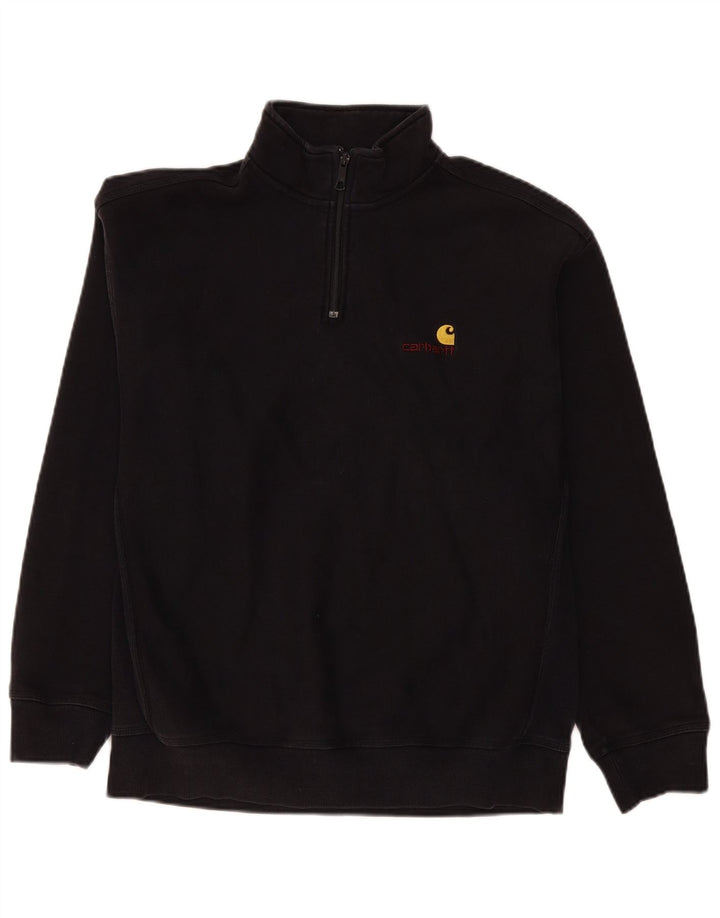 Męska bluza Carhartt z zamkiem błyskawicznym, duża, czarna, bawełniana