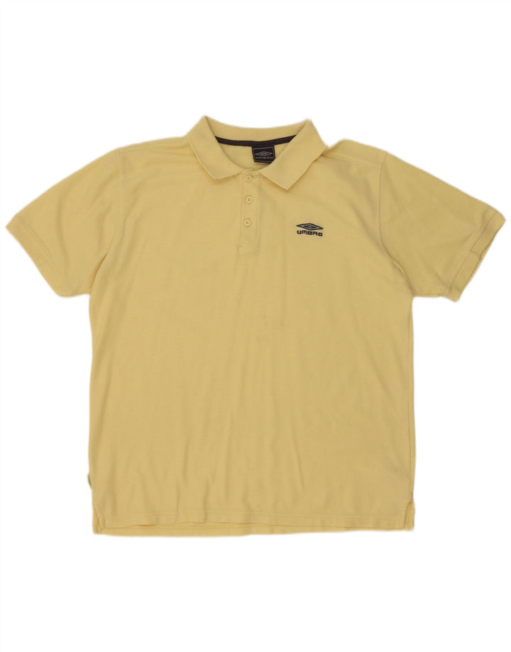 Męska koszulka polo Umbro XL, żółta, poliestrowa