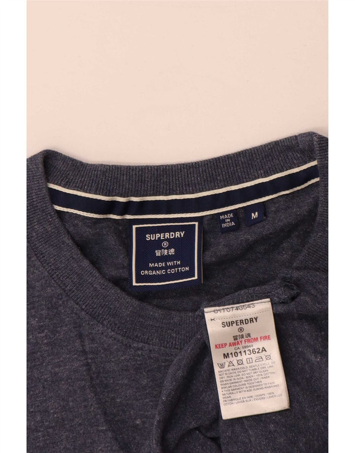 T-shirt męski Superdry, średni, granatowy, bawełniany