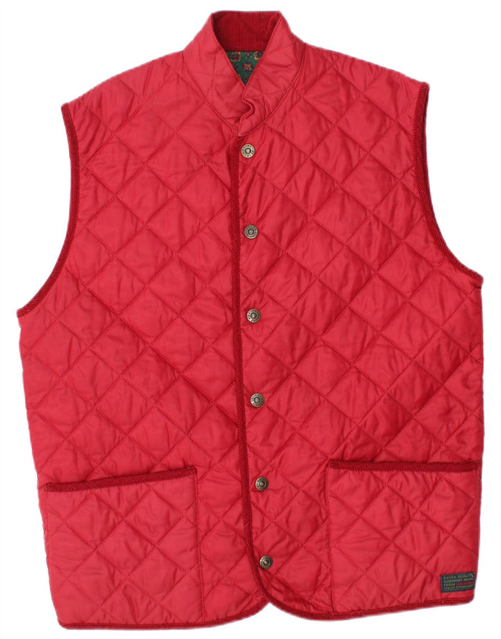 Męska pikowana kamizelka Brummell UK 42 XL, czerwona, poliamid
