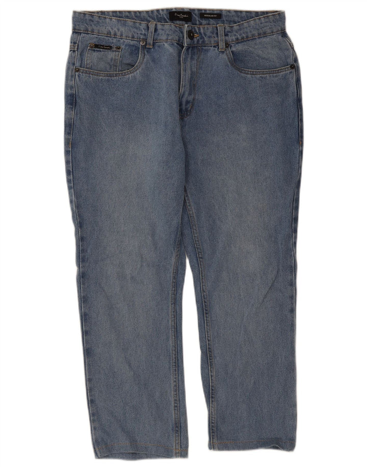 Męskie jeansy proste Pierre Cardin o regularnym kroju W34 L24 niebieskie