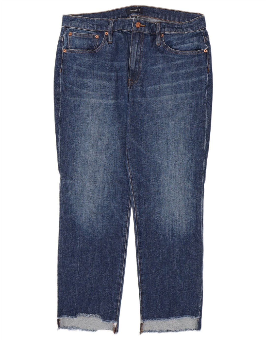J. CREW Damskie proste dżinsy W30 L27 Niebieskie bawełniane