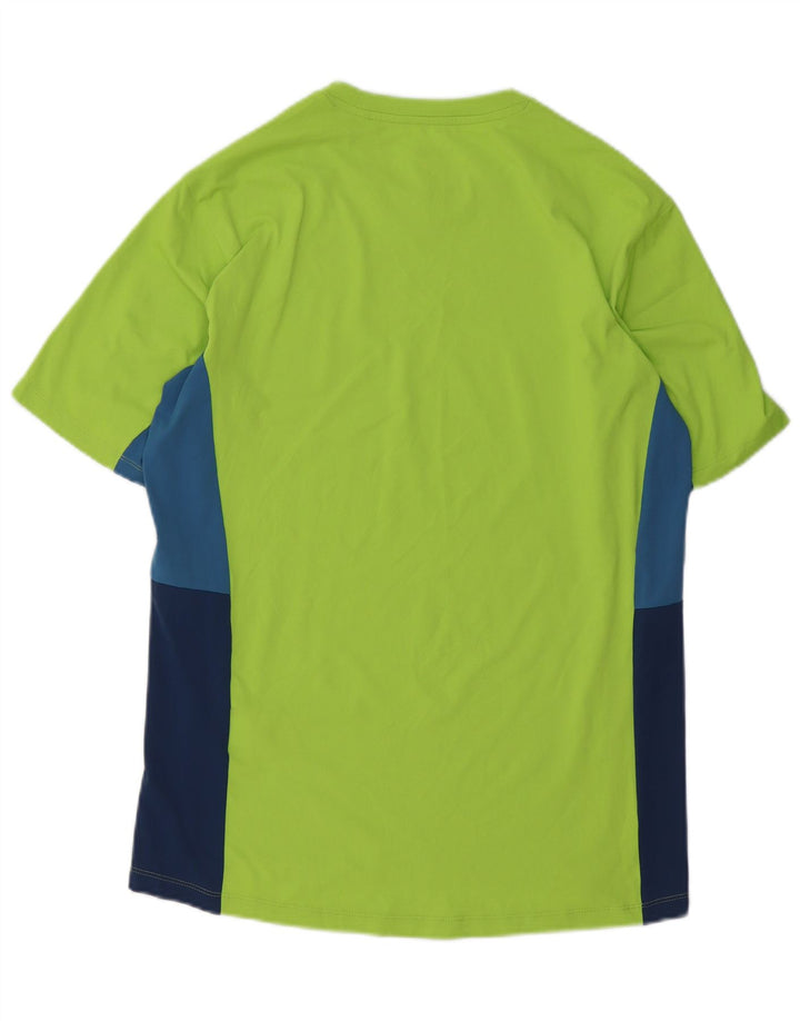 T-shirt męski Jack Wolfskin Top, mały, zielony, z blokami kolorów, poliester