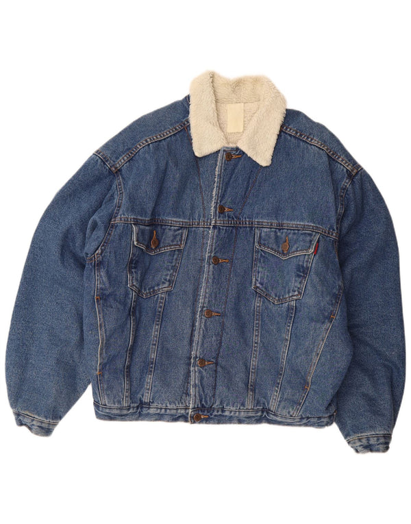Vintage męska kurtka dżinsowa Sherpa UK 42 XL niebieska