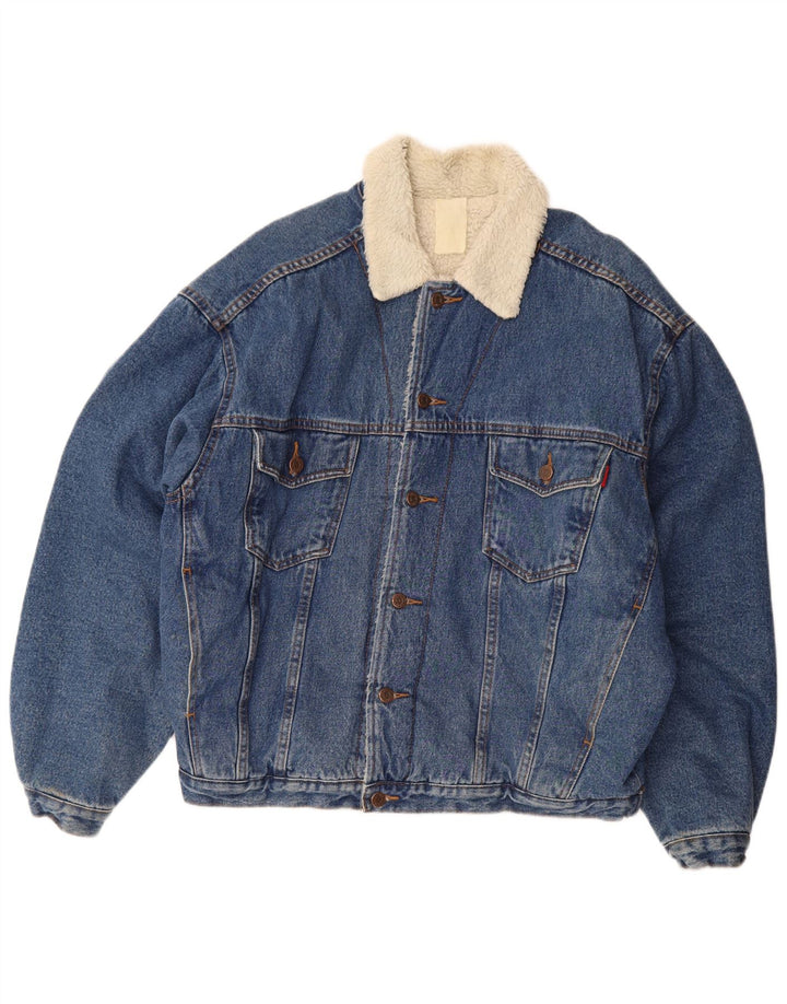 Vintage męska kurtka dżinsowa Sherpa UK 42 XL niebieska