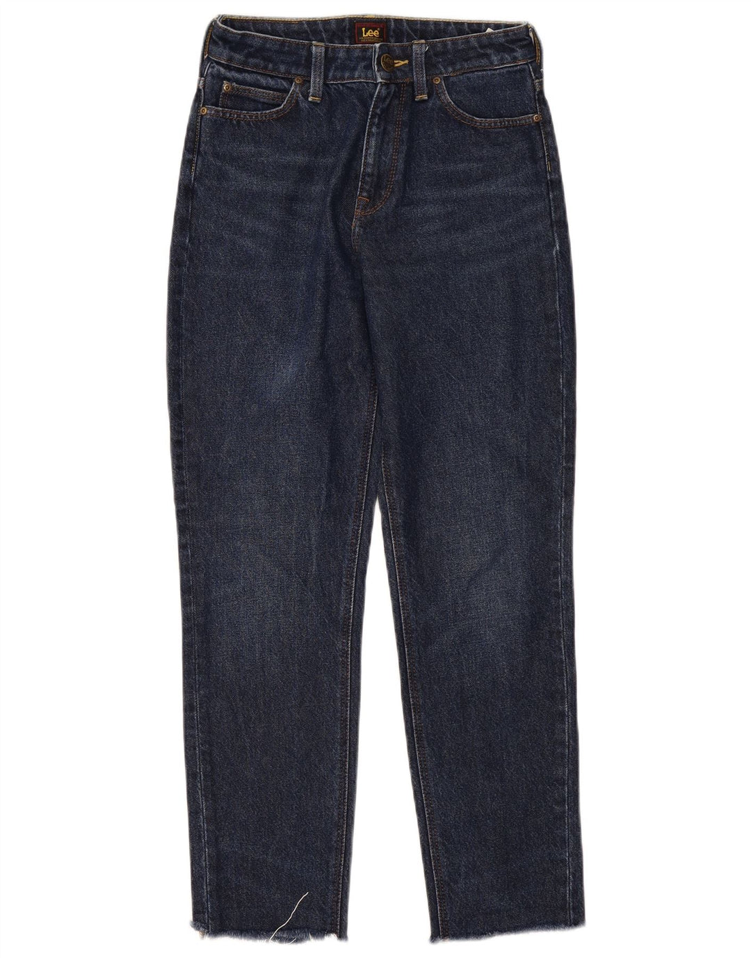 Damskie jeansy Lee Mom Straight W25 L27 Granatowe, bawełniane