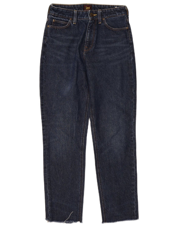 Damskie jeansy Lee Mom Straight W25 L27 Granatowe, bawełniane