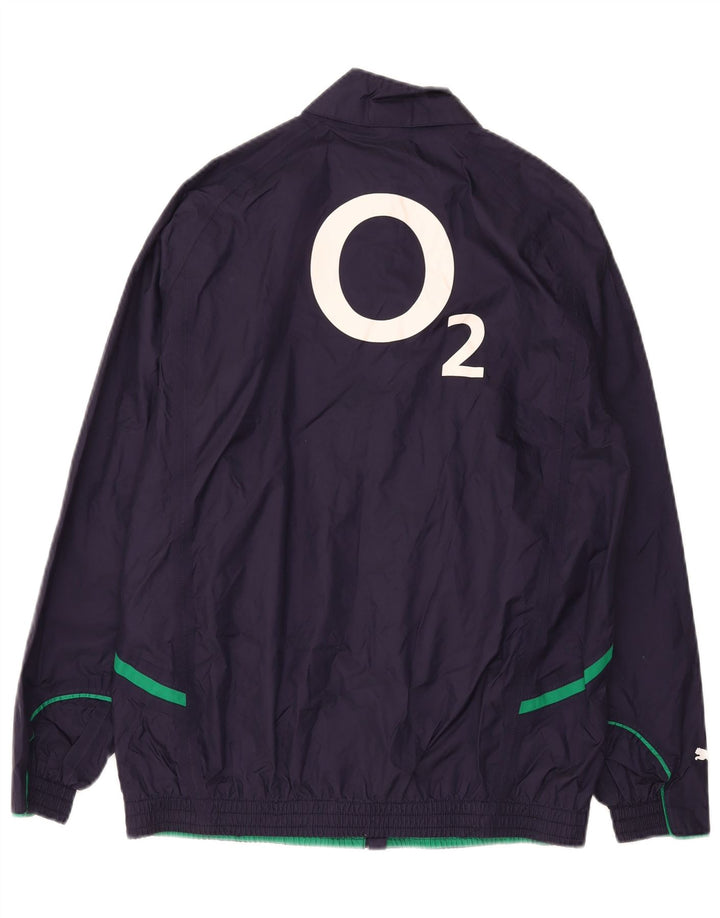 PUMA Boys Rain Jacket 13-14 Years Navy Blue Nylon