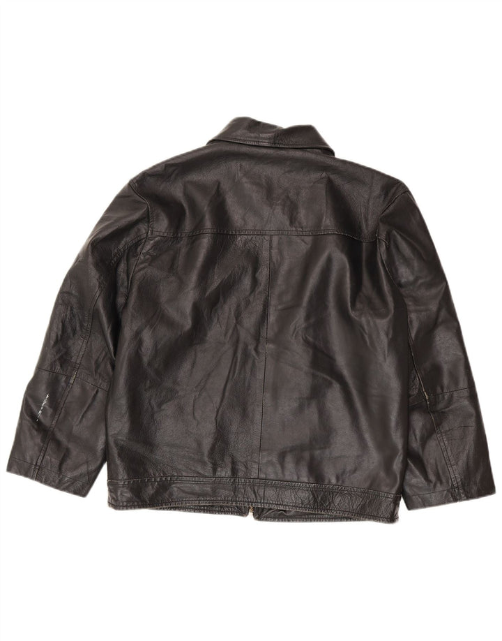 Vintage damska kurtka skórzana IT 50 XL czarna