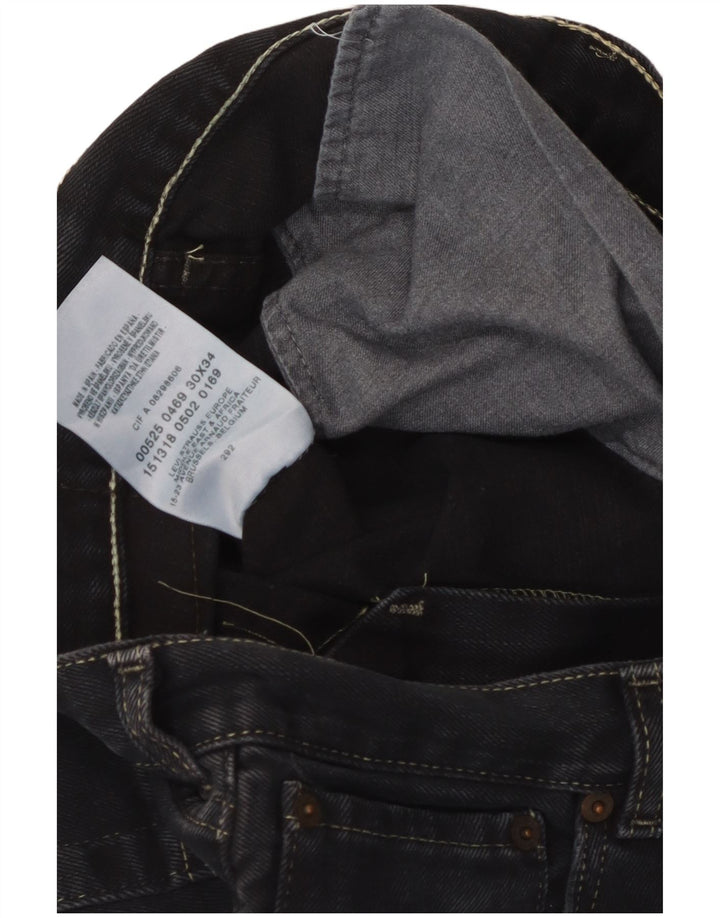 Damskie jeansy Bootcut LEVI'S 525 W30 L34 Czarne bawełniane