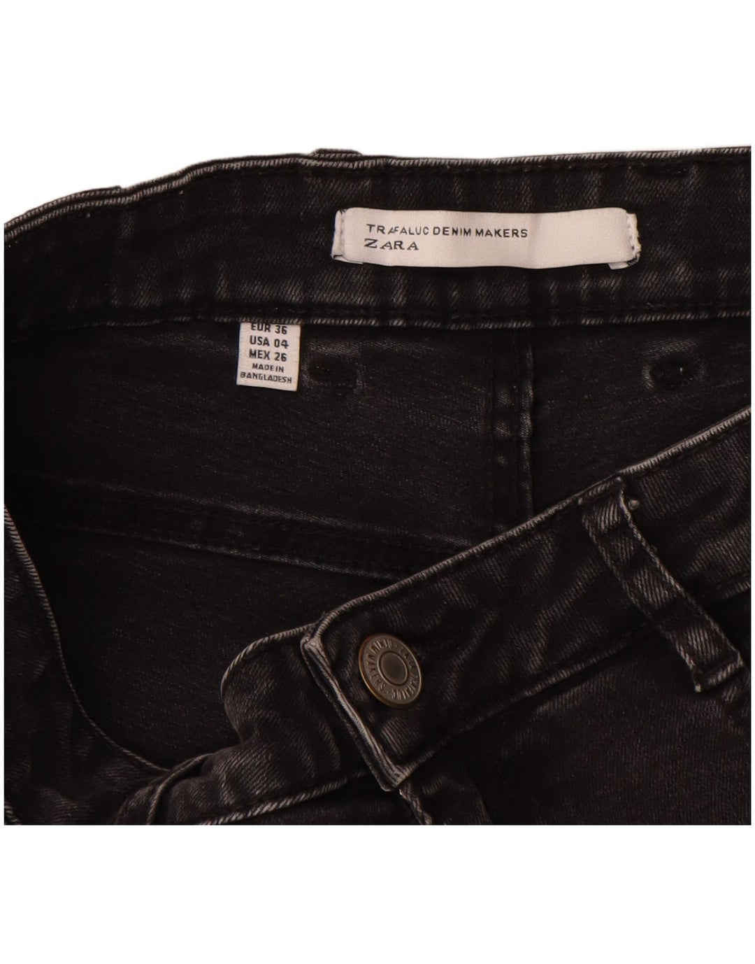 Damskie spodenki jeansowe Zara EU 36 XS W26 czarne