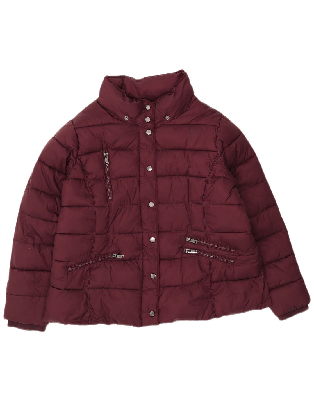 Damska ocieplana kurtka Monsoon UK 18 XL, bordowy nylon