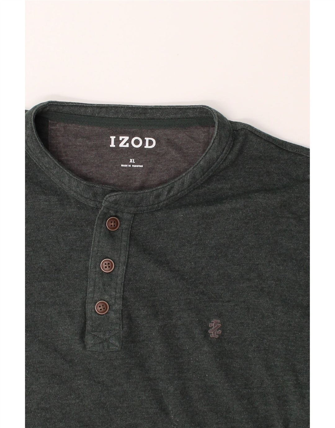 IZOD Mens Top Long Sleeve XL Green Cotton Vintage Izod and Second-Hand Izod from Messina Hembry 