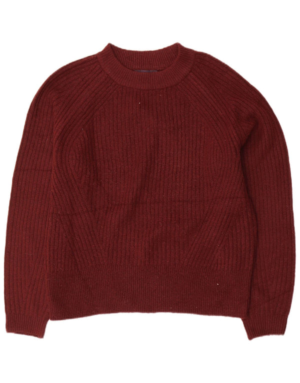 Marks & Spencer Damski sweter z okrągłym dekoltem, UK 14, średni burgund