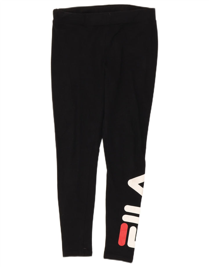 Damskie legginsy Fila Graphic UK 10 Small, czarne, bawełniane
