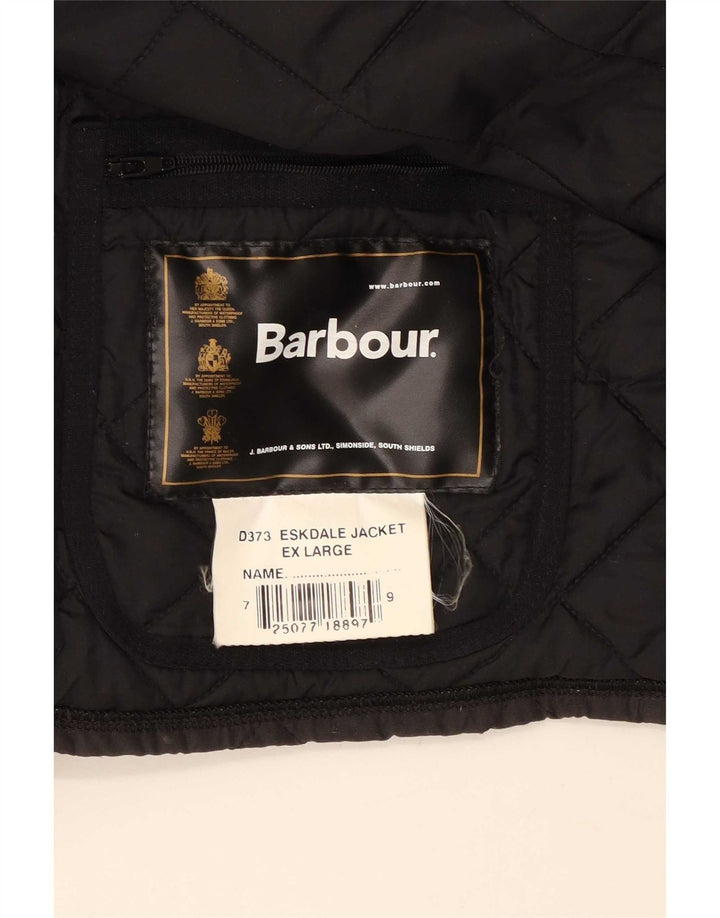 Męska pikowana kurtka Barbour UK 42 XL, czarny poliester