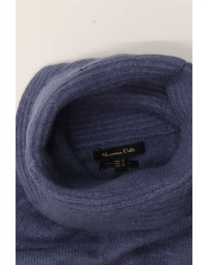 Sweter damski Massimo Dutti z wywijanym dekoltem UK 10, mały niebieski