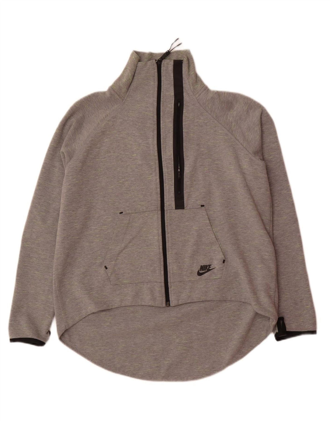 NIKE Womens Tracksuit Top Jacket UK 18 XL Grey Cotton