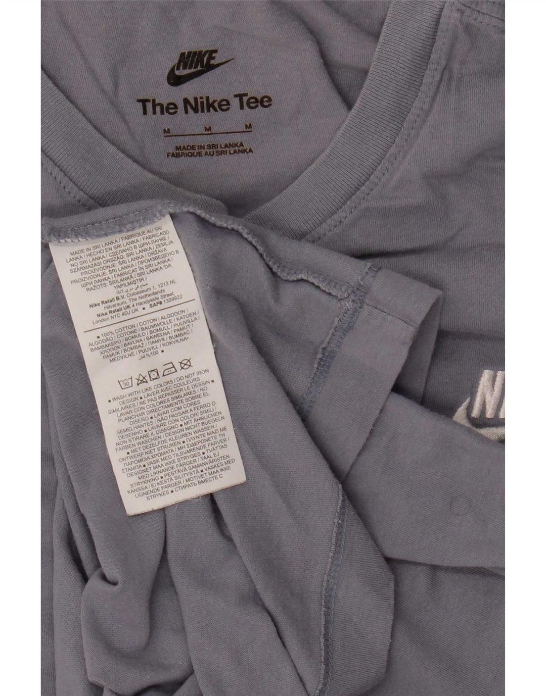 T-shirt męski Nike, bawełniany, średni niebieski