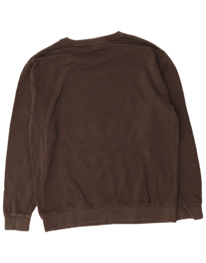 Męski sweter z grafiką Zara XL, brązowy, bawełniany