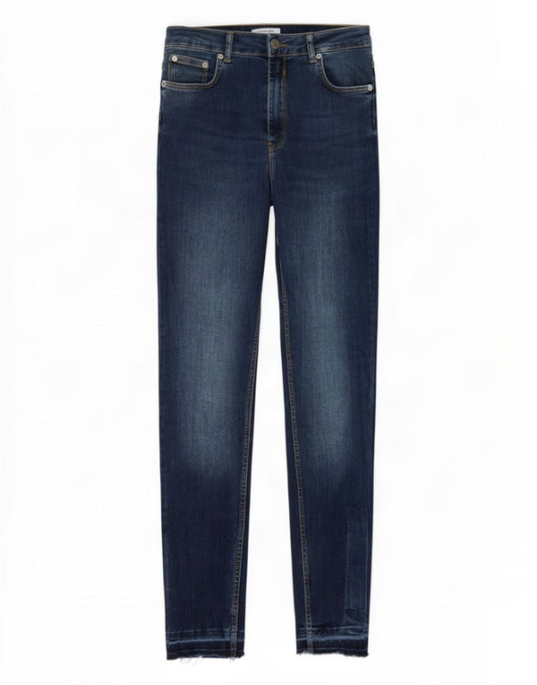 Damskie jeansy skinny z wysokim stanem Zara EU 40 Medium W30 L28 Granatowe