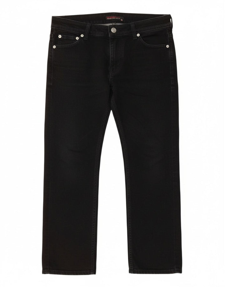 Guess Damskie Krótkie Jeansy W28 L23 Czarne Bawełniane