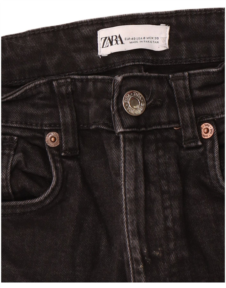 Damskie proste dżinsy Zara EU 40 Medium W30 L26 Czarne