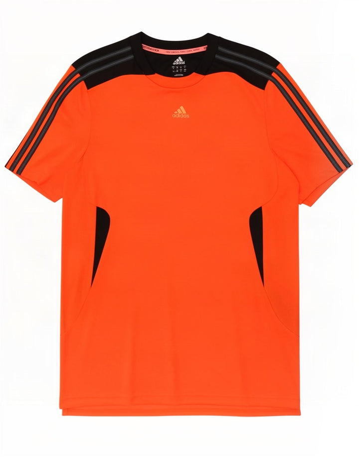 Męska koszulka Adidas Climacool Top, średni pomarańczowy kolor, poliester