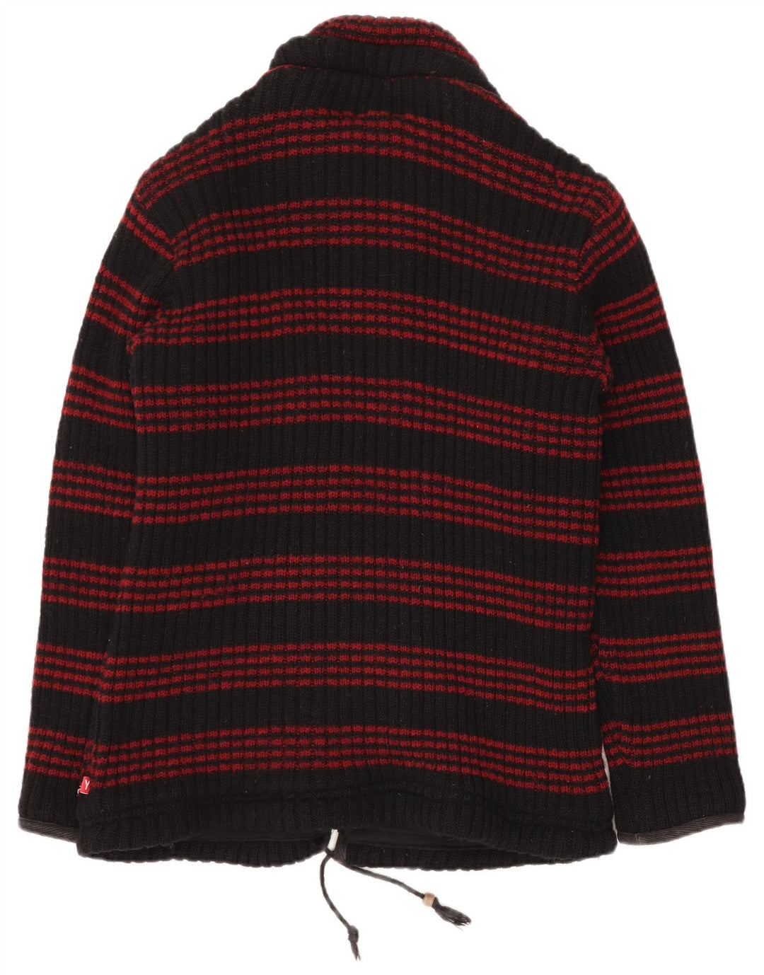 HIMALAYA Męski sweter rozpinany XL, wełniany w czarne paski