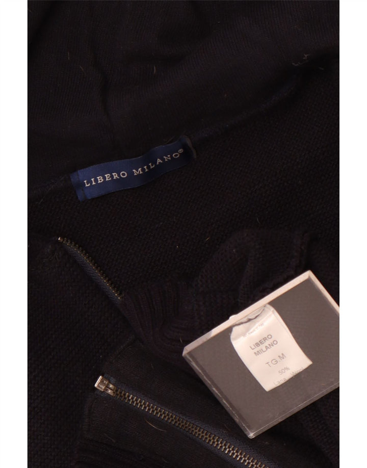 Damski sweter z kapturem Libero Milano UK 14 Średnia czarna wełna