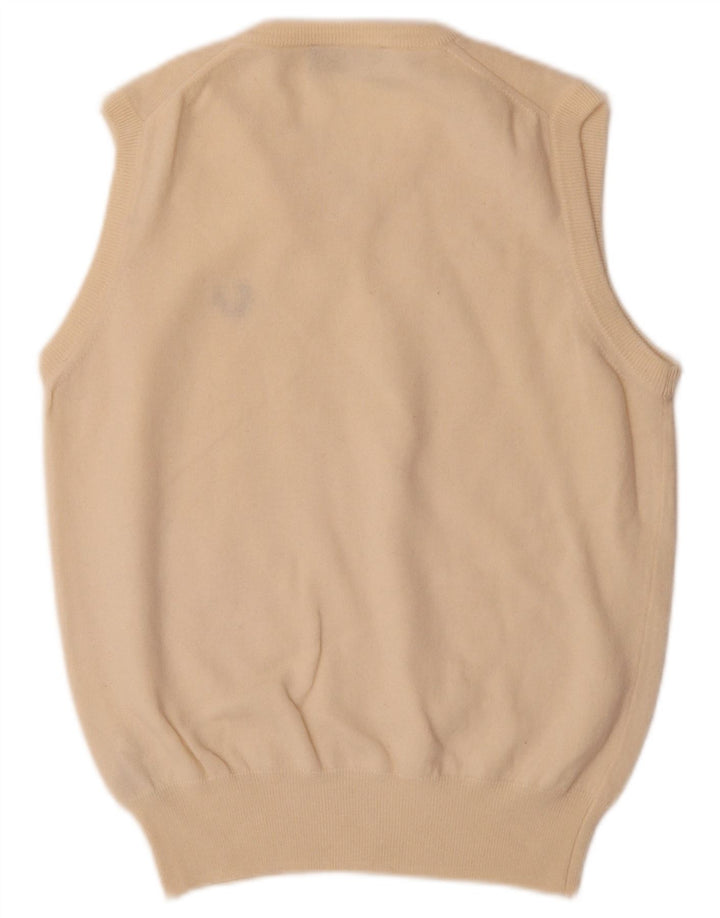 Podkoszulek męski Fred Perry z kamizelką, mały, beżowy, wełniany