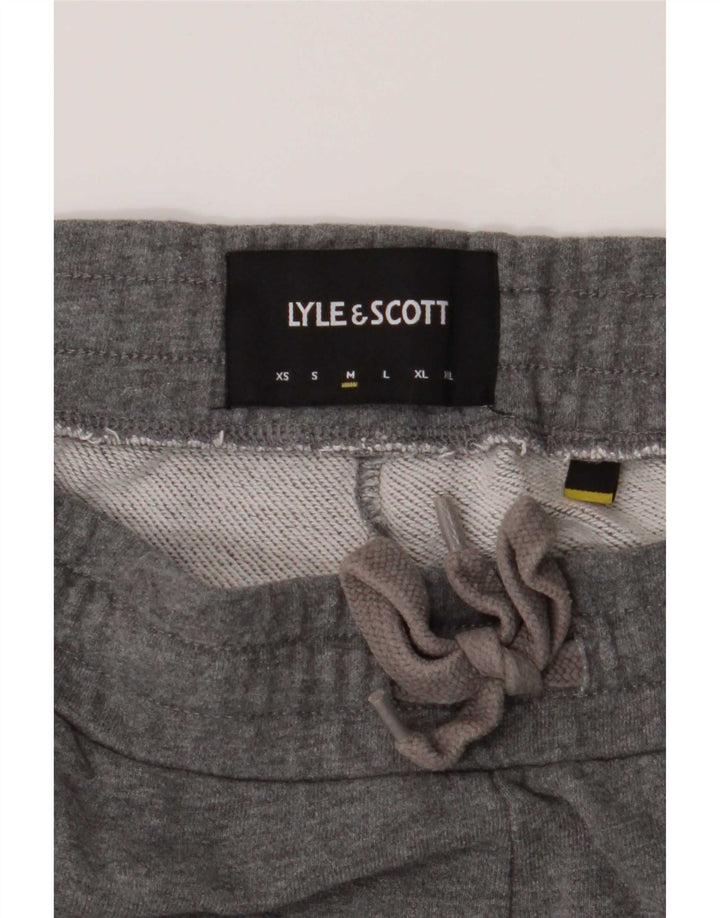 Męskie spodnie dresowe Lyle & Scott Joggers, średnioszare, bawełniane