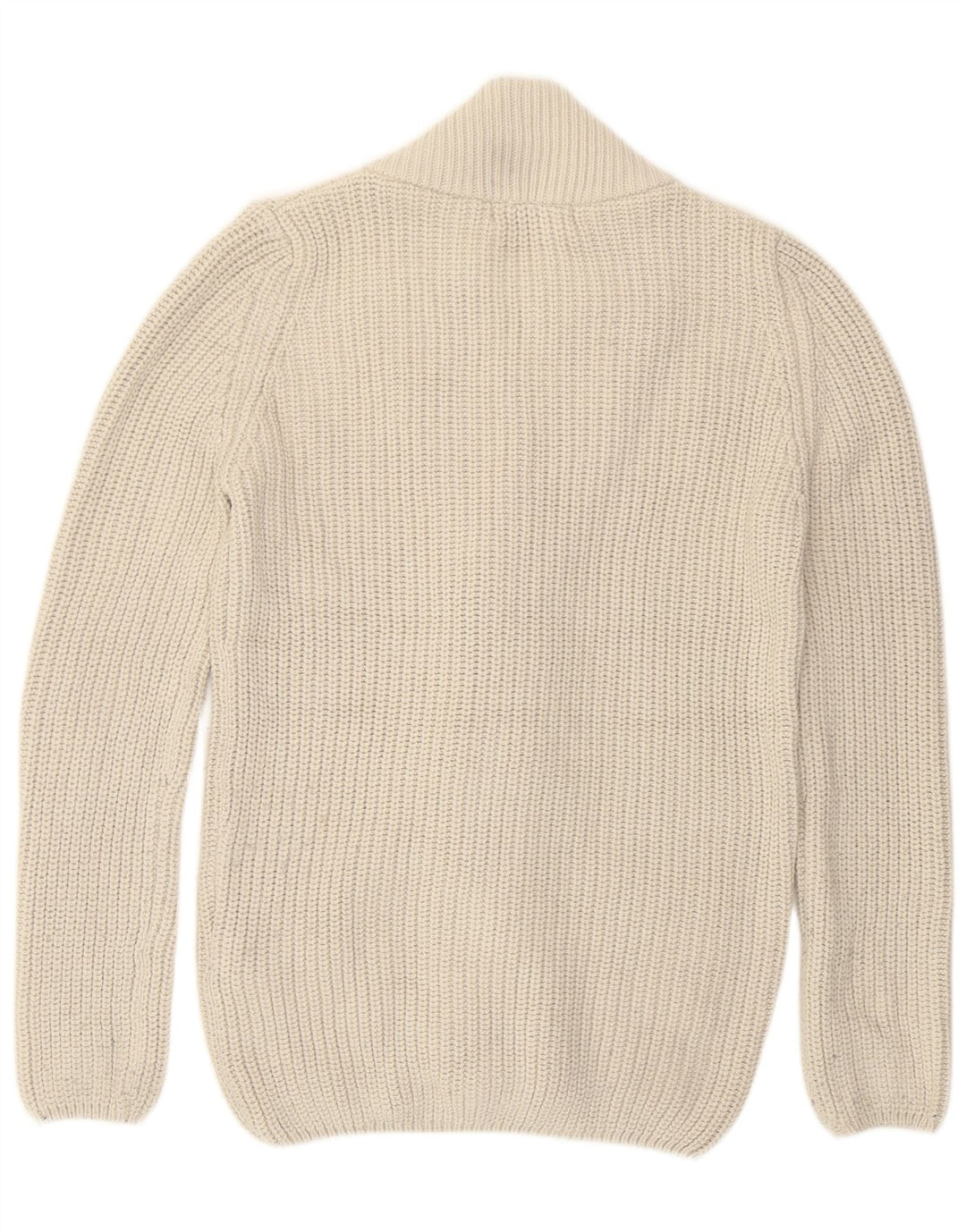 Zara Męski sweter rozpinany z guzikami, średni, złamany biały akryl