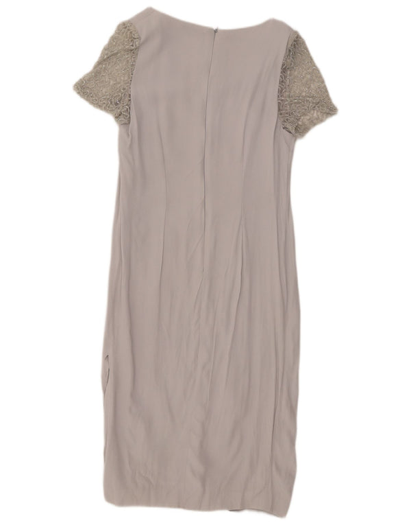 Luisa Spagnoli Womens Sheath Dress IT 50 XL Grey Floral Acetate