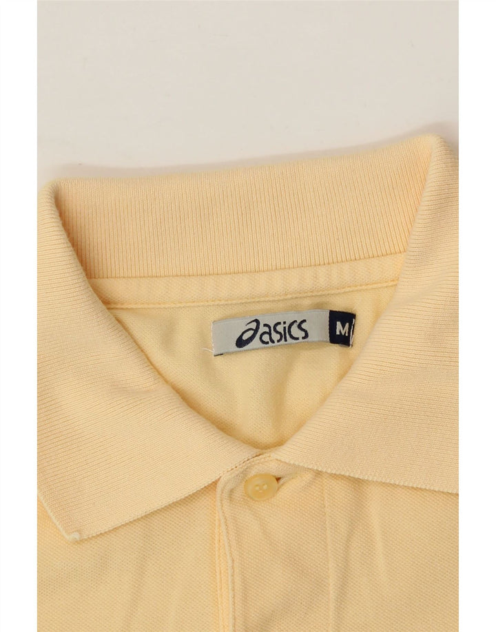 ASICS Mens Polo Shirt Medium Yellow Cotton Vintage Asics and Second-Hand Asics from Messina Hembry 