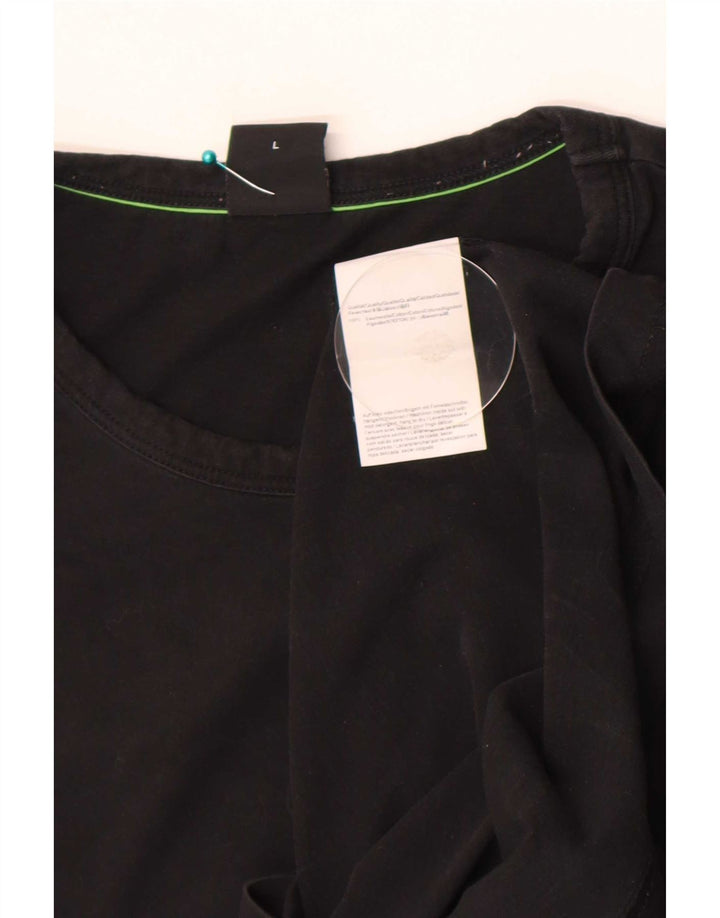 Męska koszulka Hugo Boss, duża, czarna, bawełniana