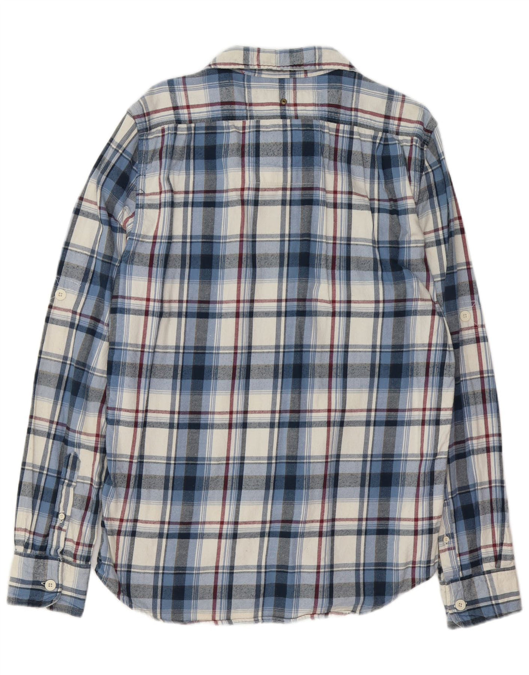 SUPERDRY Męska koszula flanelowa XL w niebieską kratę, bawełniana