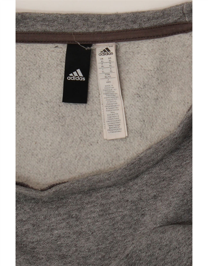 Adidas Męska Bluza Sweter XL Szara Bawełna