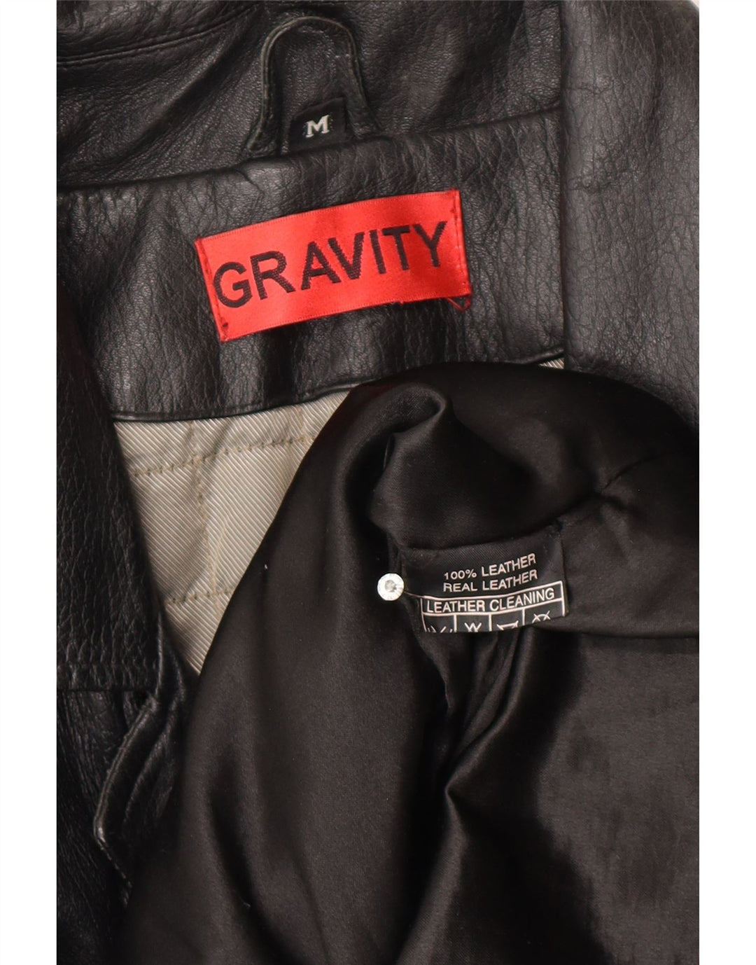 Vintage męska kurtka skórzana UK 38 średniej czarnej skóry