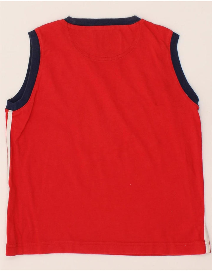 CHAMPION Boys Graphic Vest Top 7-8 Years Small Red Colourblock Vintage Champion and Second-Hand Champion from Messina Hembry 