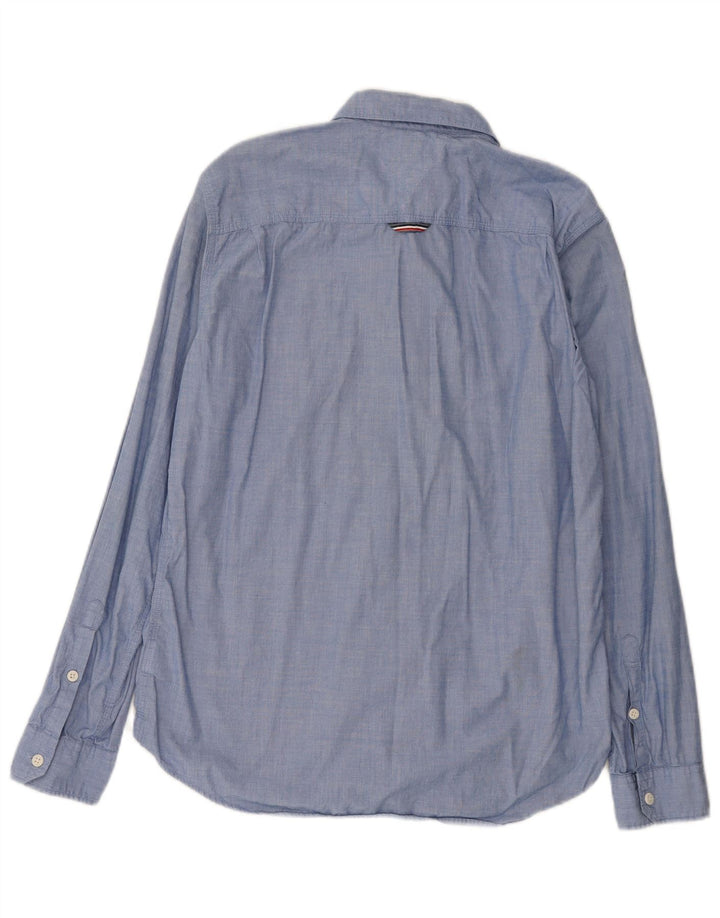 Męska koszula o regularnym kroju Tommy Hilfiger, duża, niebieska, bawełniana