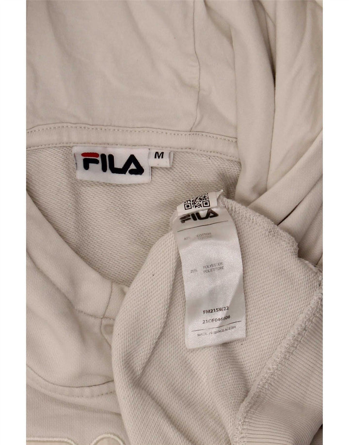 Męski sweter z kapturem Fila, średniej wielkości, biały, bawełniany