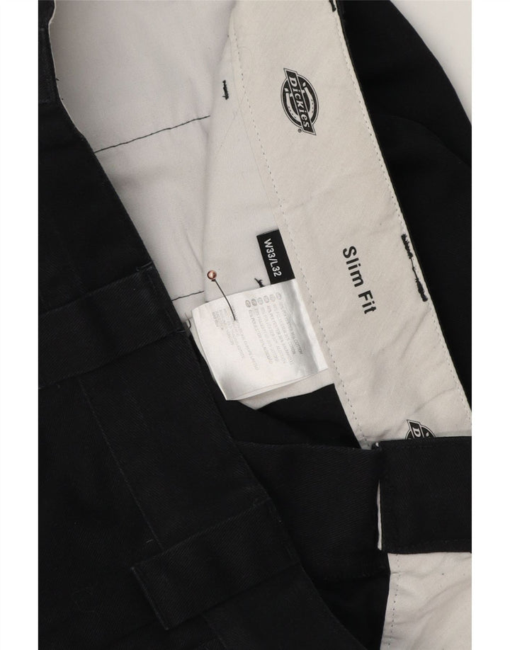Męskie spodnie chino Dickies Slim Fit W33 L32 Czarny poliester