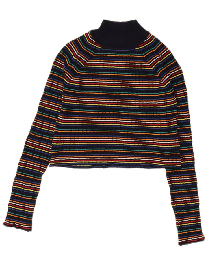 Sweter damski Zara z golfem UK 12, średnie, wielokolorowe paski
